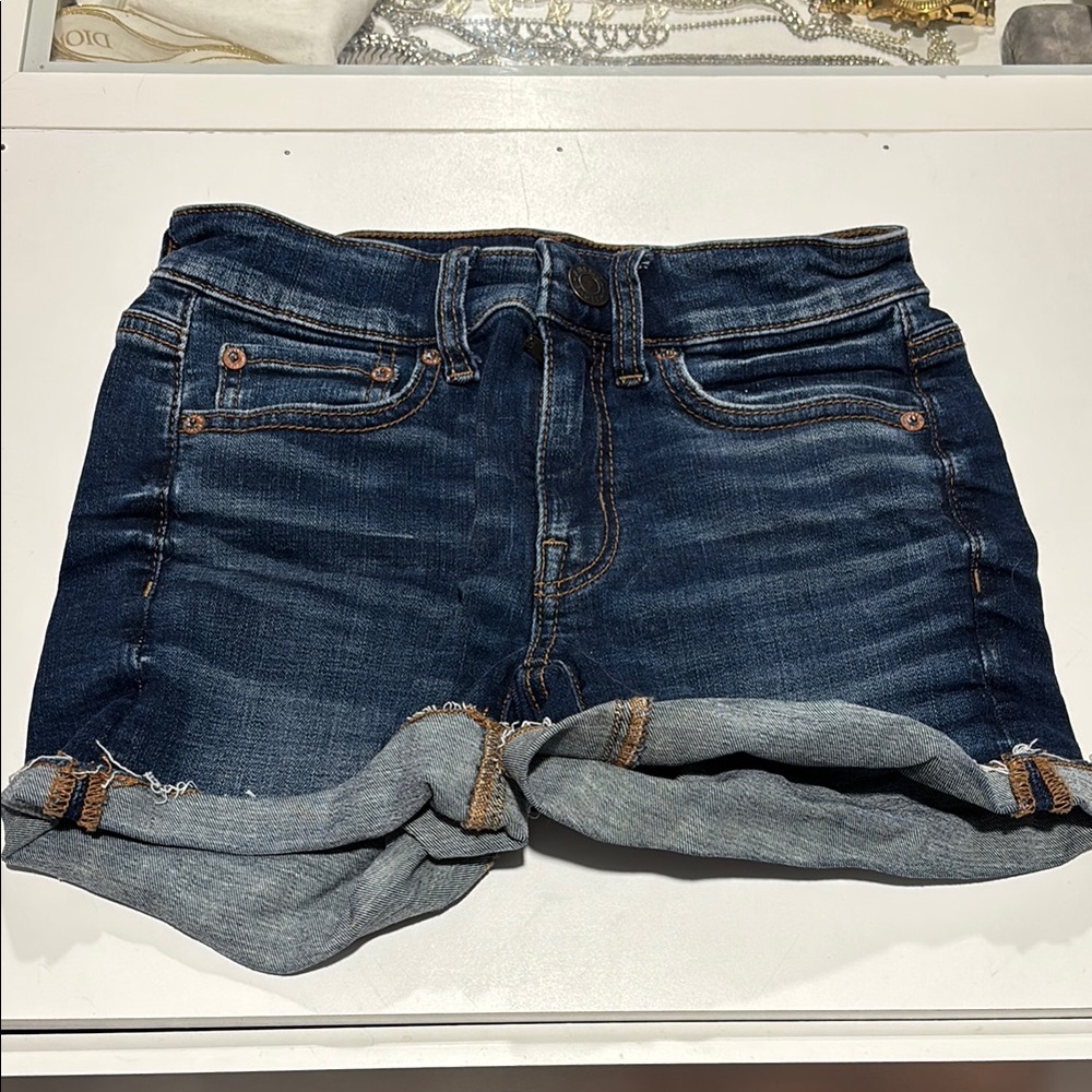 American Eagle Dark Blue Jean Shorts